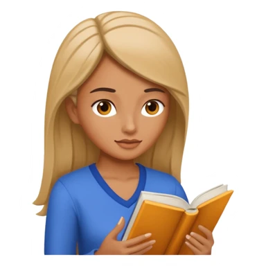 Woman reading book sticker