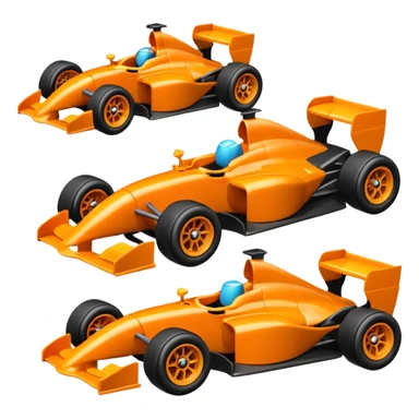 formula car toy orange sticker
