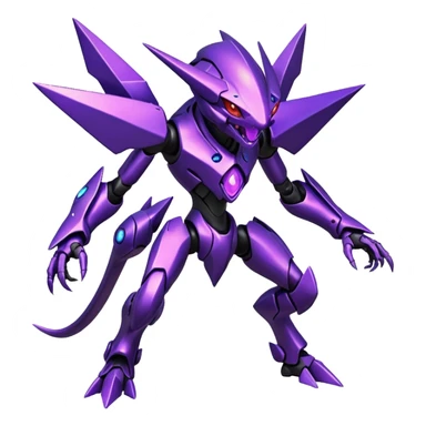 Futuristic shiny handsome badass amazing epic legendary modern Miraidon-Genesect-Sableye-fusion, full body sticker