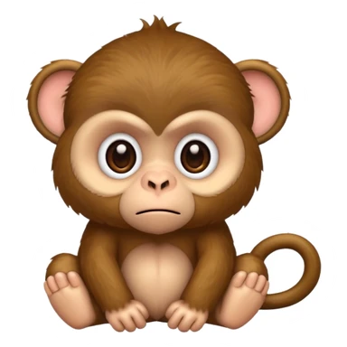 Cute Grumpy monkey sticker