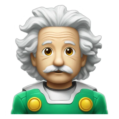 Albert Einstein as power ranger sticker