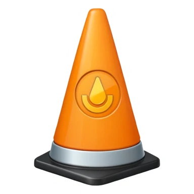 Cono naranja de señalización sticker