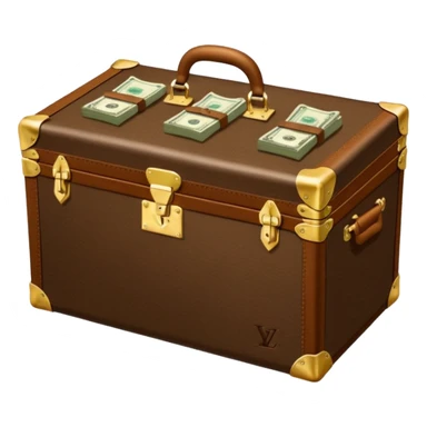 Luis Vuitton Trunk in monry sticker