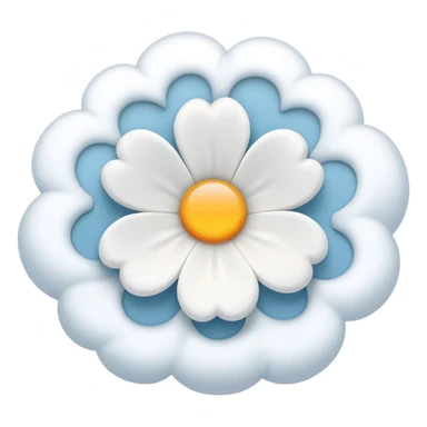 circle cloud with hollow middle white shaped like a flower with no middle sticker