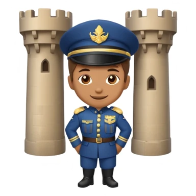 castle-guard, no sword, chibi full body sticker