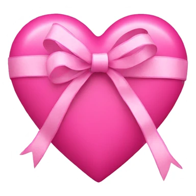 Pink heart with ribbons  sticker