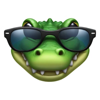 Crocodile with sunglasses  sticker