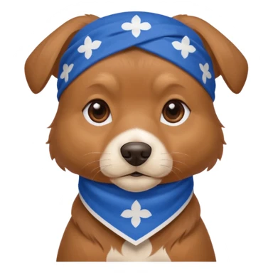 Dog with blue Bandannas sticker