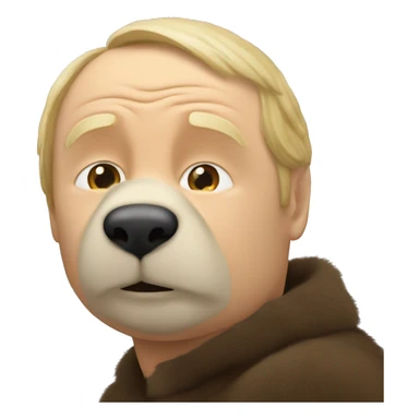 Vladimir poutine sur le dos d’un ours sticker