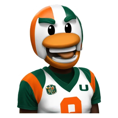 Miami hurricanes mascot on street sticker