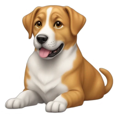 Un chien sur un chat sticker