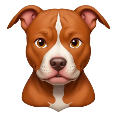 very tattoed pitbull dog with red hair sticker