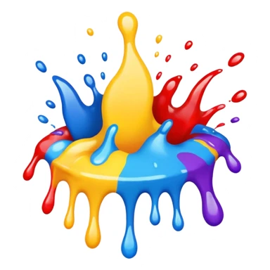 Splash paint sticker