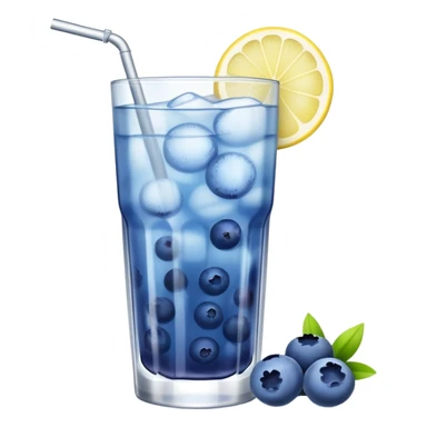 Ice cold glass of blueberry lemonade sticker