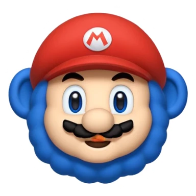 Ein Pudel im aussehen vom SuperMario Universum sticker
