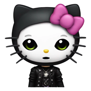 Goth hello kitty  sticker