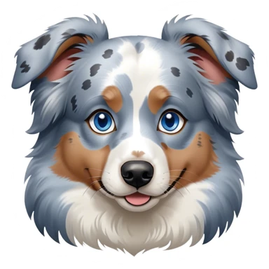 blue merle australian shepherd blue eyes sticker