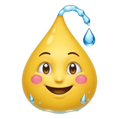 Emoji souriant avec goutte de sueur sticker