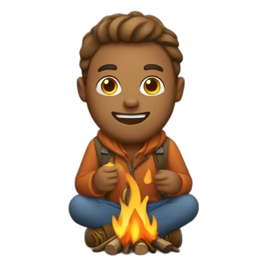 campfire man sticker