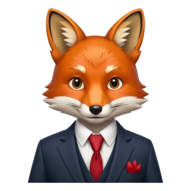 The fox went in a suit
 sticker
