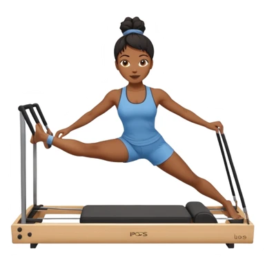 black woman doing reformer pilates sticker