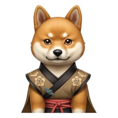 dog japan ancient samurai with tatooed sticker
