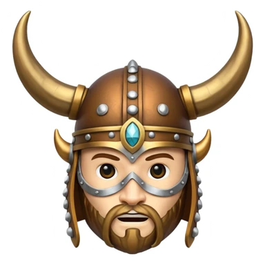 Solo el casco vikingo con cuernos sin cara de persona sticker