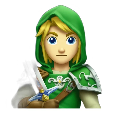 Link from Legend of Zelda with Master Sword sticker