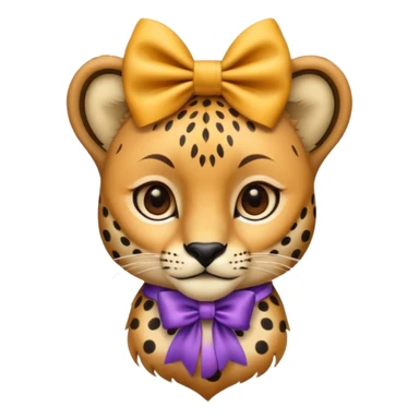 Cheetah with a bow sticker