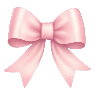 Pastel light pink ribbon bow  sticker
