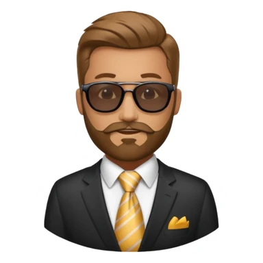 Best successful criminal defense attorney with a beard, and sunglasses and fancy tie sticker
