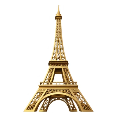eiffel tower golden sticker