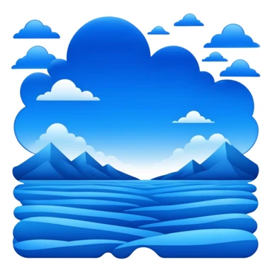 Royal Blue Aesthetic Scenery Deco sticker