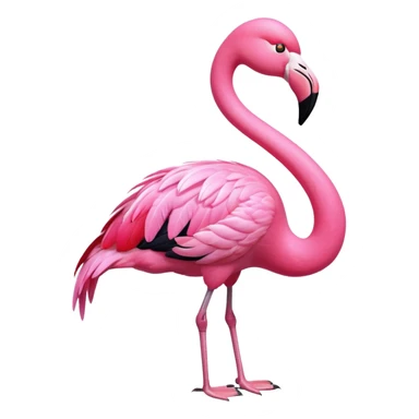 exotic flamingo character, pink feathers, elegant pose, 3D cartoon, mobile game icon style, clean background, no text, no watermark
 sticker