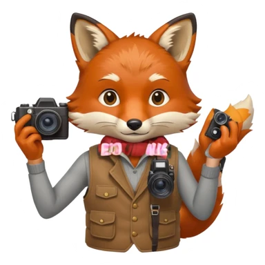 photographer fox sticker