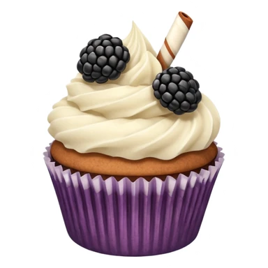 cupcake with cinnamon dusting & blackberry on top sticker