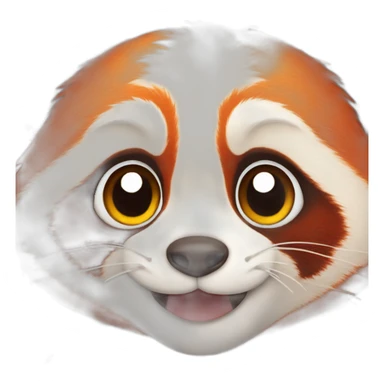 red panda smiling sticker