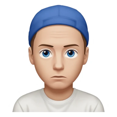 Eminem with blue eyes, brown hair sticker