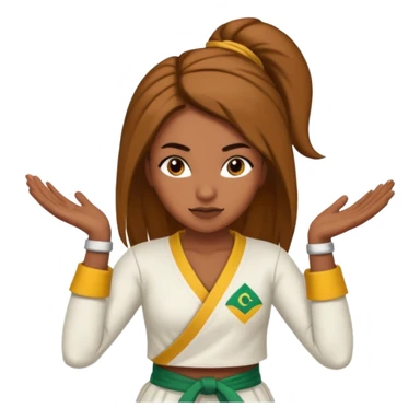 Mulher com roupa de capoeira sticker