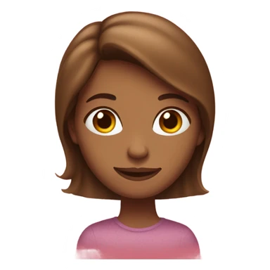 Light brown woman with brown hair happy Valentine’s Day mood sticker