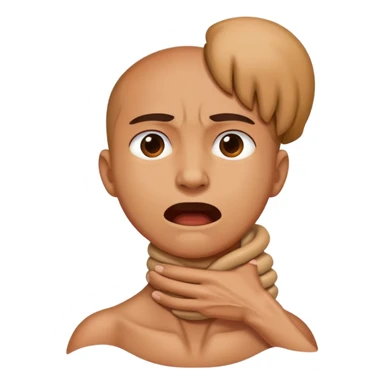 Human strangling neck  sticker