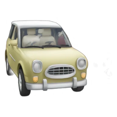 Une voiture avec Macron dessus sticker