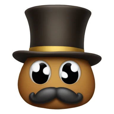 poo with tophat sticker