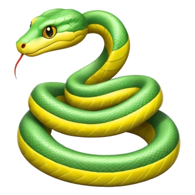 A cute pastel green snake sticker