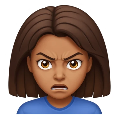 emoji femme brune très vexée  sticker