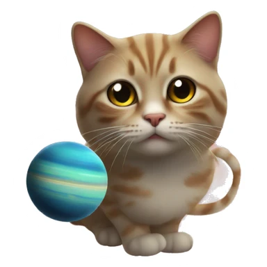Cat with saturn sticker