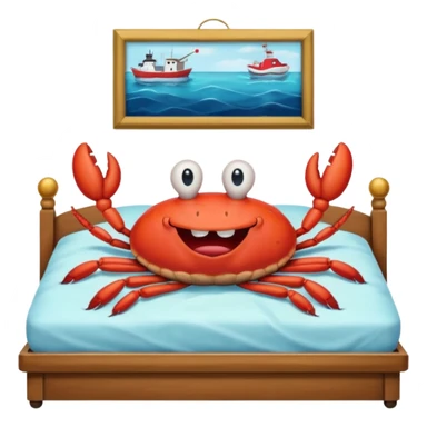 misters Krabs from SpongeBob sleeping in a bed and there floating zzz signs sticker