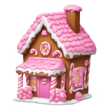 pink gingerbread house sticker