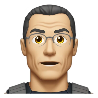 Anime-jean-claude-vandamme-spin-kick --no glasses sticker