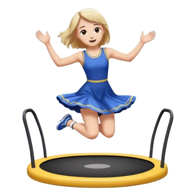 squeezie en robe qui fait du trampoline sticker